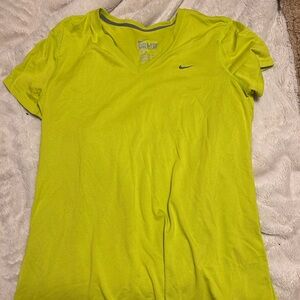 neon green nike shirt